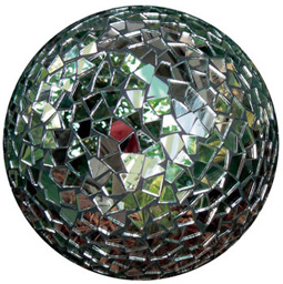 Mosaic mirror gazing ball (garden ornament)