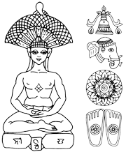 Mosaic Patterns - Buddhist Symbols 1