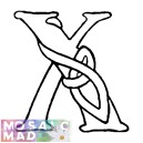 Celtic Alphabet - Letter X