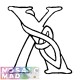 Celtic Alphabet - Letter X
