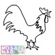 Birds: ROOSTER 1 Pattern