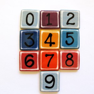 1 : Number Tile - Large Ceramic Insert﻿