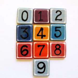 4 : Number Tile - Large Ceramic Insert﻿﻿﻿﻿