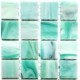 Tiffany Glass - Turquoise/Teal/White Mix