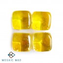 Square glass nuggets Yellow(4)&rlm;