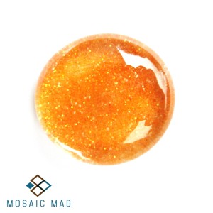 ORANGE Glitter Pebble (Small) 