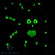 Mosaic Project: Glow in the Dark Moon Owl - Green Heart