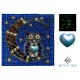 Mosaic Project: Glow in the Dark Moon Owl - Blue Heart