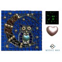 Mosaic Project: Glow in the Dark Moon Owl - Light Pink Heart