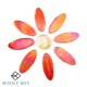Mosaic Insert Set: 8 Petal Flower - Red Daisy with Golden Center