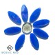 DAISY - BLUE Petals (8) with SILVER GLITTER Centre