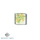 Decoupage Glass Tile -  Small Yellow Flowers