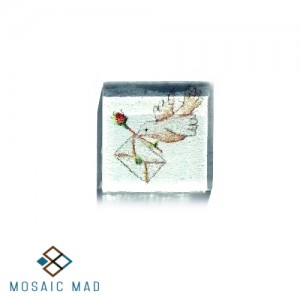 Dove with Letter and Rose Decoupage