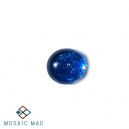 Blue Glass Glitter Pebble (Small)