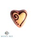 Mosaic Insert: 3-D Ceramic Glazed Heart Small -Black/Pink