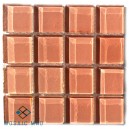 Crystal Glass DARK TEA ROSE 25x25mm Tile Size, Swatch 107x107mm 