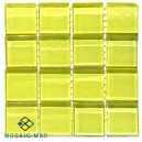 Crystal Glass LIGHT YELLOW 25x25mm Tile Size, Swatch 107x107mm 