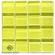 Crystal Glass LIGHT YELLOW 25x25mm Tile Size, Swatch 107x107mm 