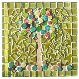 Millefiori Tree - Yellow 15x15