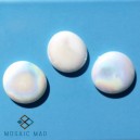IRIDESCENT WHITE Glass Pebbles (Large) Packet  50g