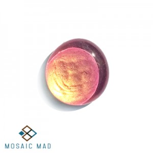 PINK GOLD Glass Metallic Pebble (Small)