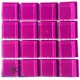 Crystal Glass SHOCKING PINK 23x23mm Tile Size, Swatch 100x100mm