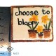 CHOOSE TO BLOOM (Yellow) 2D Ceramic Tile Mosaic Insert: Ceramic 2D Saying Tile - CHOOSE TO BLOOM