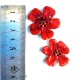Flowers : Flat Red Ceramic Insert Set (2)﻿