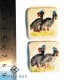 Mosaic Insert Set: Small stamped tiles (2) - Gunea Fowls