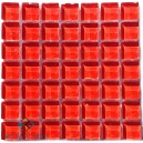 Crystal Glass CHERRY RED 10x10mm Tile Size, Swatch 100x100mm