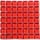 Crystal Glass CHERRY RED 10x10mm Tile Size, Swatch 100x100mm