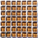 Crystal Glass CHESTNUT 10x10mm Tile Size, Swatch 100x100mm