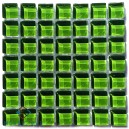 Crystal Glass DARK GREEN 10x10mm Tile Size, Swatch 100x100mm