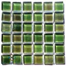 Pearl DARK GREEN 15x15mm Tile Size, Swatch 100x100mm 