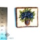Mosaic Insert: Ceramic 3D Tile - VASE with FLOWERS