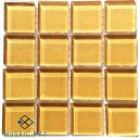 Crystal Glass GOLD 23x23mm Tile Size, Swatch 100x100mm