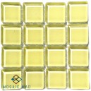 Crystal Glass LIGHT YELLOW  23x23mm Tile Size, Swatch 100x100mm