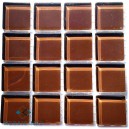 Crystal Glass CHOCOLATE  23x23mm Tile Size, Swatch 100x100mm