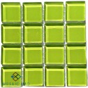Crystal Glass LIME GREEN 23x23mm Tile Size, Swatch 100x100mm
