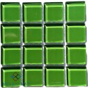 Crystal Glass DARK GREEN 23x23mm Tile Size, Swatch 100x100mm