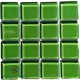 Crystal Glass DARK GREEN 23x23mm Tile Size, Swatch 100x100mm