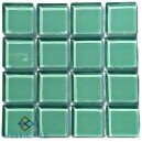 Crystal Glass TEAL GREEN 23x23mm Tile Size, Swatch 100x100mm