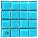 Crystal Glass BABY BLUE 23x23mm Tile Size, Swatch 100x100mm