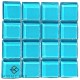 Crystal Glass BABY BLUE 23x23mm Tile Size, Swatch 100x100mm