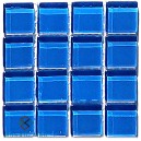 Crystal Glass ROYAL BLUE 23x23mm Tile Size, Swatch 100x100mm