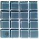 Crystal Glass SMOKE BLUE 23x23mm Tile Size, Swatch 100x100mm