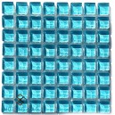 Crystal Glass BABY BLUE 10x10mm Tile Size, Swatch 100x100mm