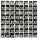 Crystal Glass DOVE GREY 10x10mm Tile Size, Swatch 100x100mm