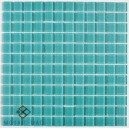 Crystal Glass TURQUOISE 23x23mm Tile Size, Full Sheet 300x300mm
