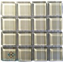 Crystal Glass TAUPE 23x23mm Tile Size, Swatch 100x100mm 